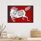 Chinesisches Pferd Poster (Küche)