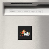 Chinesisches Pferd Samojede Lustige Kinder Männer Magnet (In Situ (Geschirrspüler))