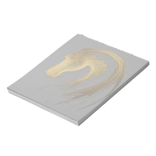 Chinesisches Pferdejahr Zodiac Geburtstag Notepad Notizblock (Rotiert)