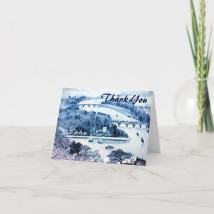 Chinesisches Porzellanbild Dankeschön Karte