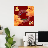 Chinesisches Poster/Türzeichen-Zeichen. bearbeitba Poster (Heimbüro)