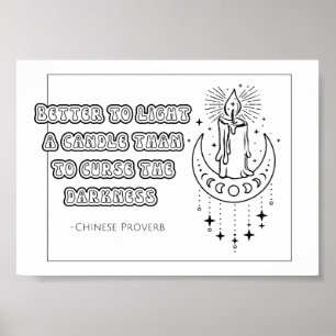 Chinesisches Proverb-Farbenplakat Poster