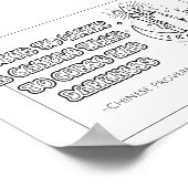 Chinesisches Proverb-Farbenplakat Poster (Ecke)