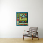 Chinesisches Rank-Abzeichen und Motifs-Collage Wandteppich (Beispiel)