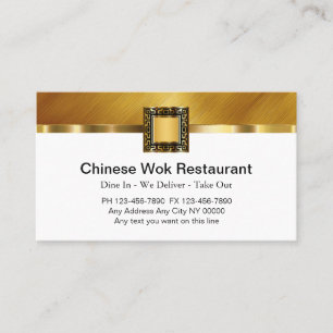 Chinesisches Restaurant Business Cards Visitenkarte