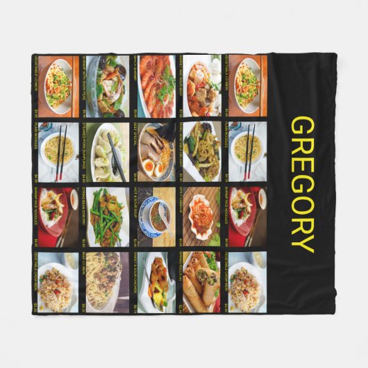 Chinesisches Restaurant Foto Menü Board Fleecedecke (Vorderseite (Horizontal))