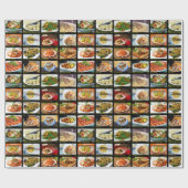 Chinesisches Restaurant Foto Menü Board Geschenkpapier (Flach)