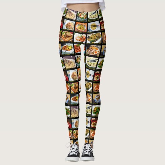 Chinesisches Restaurant Foto Menü Board Leggings (Vorderseite)