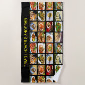 Chinesisches Restaurant Foto Menü Board Strandtuch (Vorderseite)