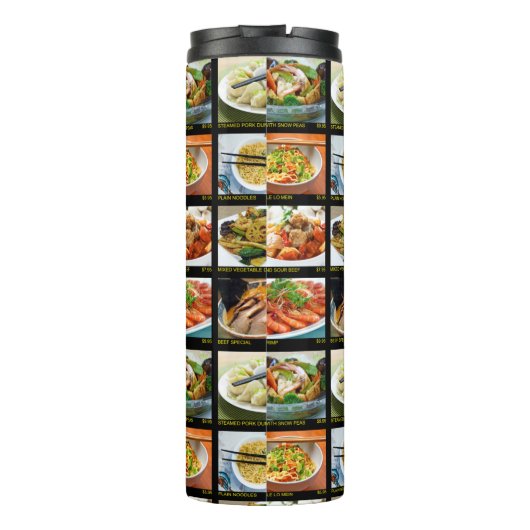 Chinesisches Restaurant Foto Menü Board Thermosbecher (Rückseite)