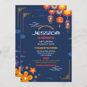 Chinesisches Restaurant für Geburtstagsfeier - Asi Einladung (Vorne/Hinten)