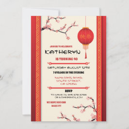 Chinesisches Restaurant für Geburtstagsfeier - Asi Einladung