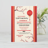 Chinesisches Restaurant für Geburtstagsfeier - Asi Einladung (Stehend Vorderseite)