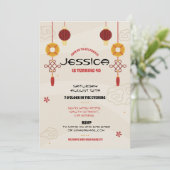 Chinesisches Restaurant für Geburtstagsfeier - Asi Einladung (Stehend Vorderseite)