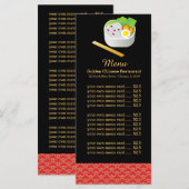 Chinesisches Restaurant Menükarte (Vorne/Hinten)