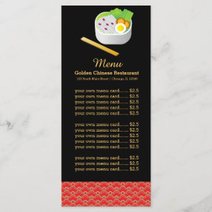 Chinesisches Restaurant Menükarte