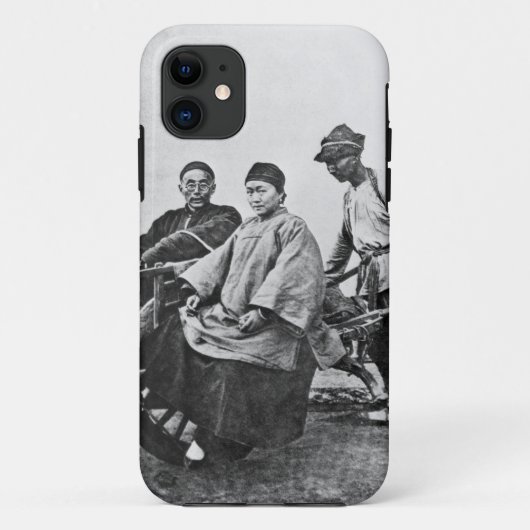 Chinesisches Rickshaw, c.1870 (b/w Foto) Case-Mate iPhone Hülle (Rückseite)