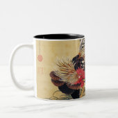 Chinesisches Rooster Neujahr 2017 Japanisches Gemä Zweifarbige Tasse (Links)