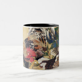 Chinesisches Rooster Neujahr 2017 Japanisches Gemä Zweifarbige Tasse