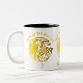 Chinesisches Roster Jahr 2017 Goldene Paperschnitt Zweifarbige Tasse (Links)