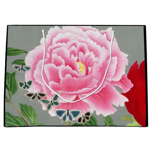 CHINESISCHES ROT- UND PINKGIFT-BAG GROßE GESCHENKTÜTE (Vorderseite)