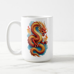 Chinesisches Rotdrachen-Feuerillustration-67566 Sw Kaffeetasse
