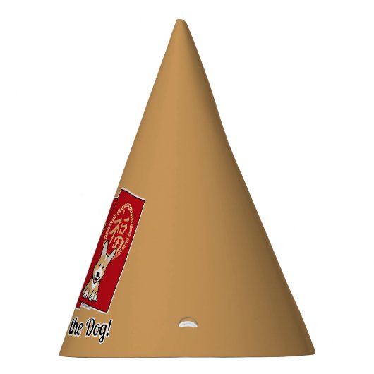 Chinesisches Rotes Glück Jahr des Dog-Umschlags Partyhütchen (Rechts)