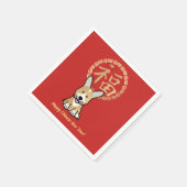 Chinesisches Rotes Glück Jahr des Dog-Umschlags Serviette (Ecke)