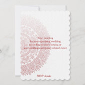 Chinesisches rotes Porzellan Doppelglückssehen Einladung (Rückseite)