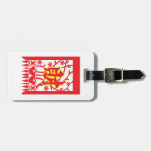 Chinesisches rotes Umschlagdesign mit Wohlstandssy Gepäckanhänger (Vorderseite horizontal)