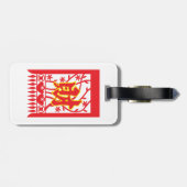 Chinesisches rotes Umschlagdesign mit Wohlstandssy Gepäckanhänger (Rückseite horizontal)