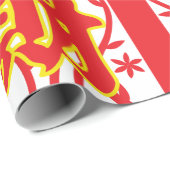 Chinesisches rotes Umschlagdesign mit Wohlstandssy Geschenkpapier (Rolleneckpunkt)