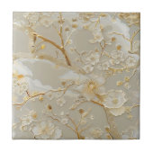 Chinesisches Sahne-Blattmuster Fliese (Vorderseite)