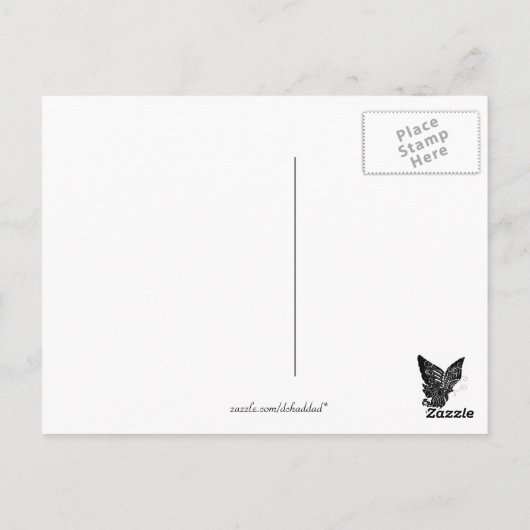 Chinesisches Schmetterlingsdesign in Papierform -  Postkarte (Rückseite)