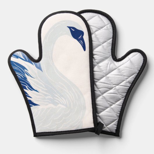 Chinesisches Schwan-Flügel-Muster (Personalisiert) Ofenhandschuh (Vorderseite/Rückseite)