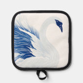 Chinesisches Schwan-Flügel-Muster (Personalisiert) Topflappen (Vorderseite)