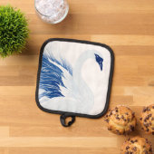 Chinesisches Schwan-Flügel-Muster (Personalisiert) Topflappen (Oben Unten)