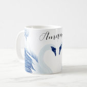 Chinesisches Schwanenmuster Kaffeetasse (Vorderseite Links)