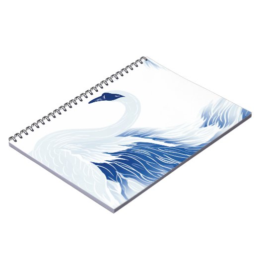 Chinesisches Schwanenmuster Notizblock (Linke Seite)