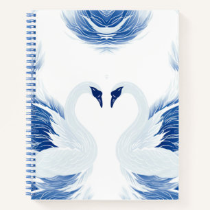 Chinesisches Schwanenmuster Notizblock