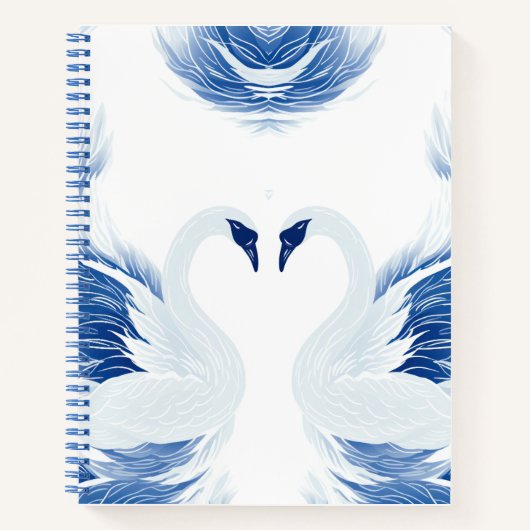 Chinesisches Schwanenmuster Notizblock (Vorderseite)