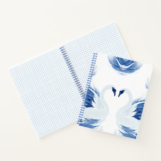 Chinesisches Schwanenmuster Notizblock (Innenseite)