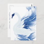 Chinesisches Schwanenmuster Postkarte (Vorne/Hinten)