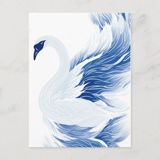 Chinesisches Schwanenmuster Postkarte (Vorderseite)