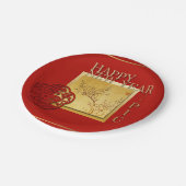 Chinesisches Schweinefleisch im Frühjahr 2019 Pappteller (Schrägansicht)