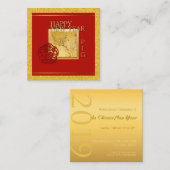 Chinesisches Schweinejahr Frühjahr 2019 Square Not Mitteilungskarte (Vorne/Hinten)