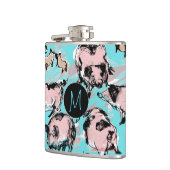 Chinesisches Schweinejahr Geburtstag Original Mono Flachmann (Links)