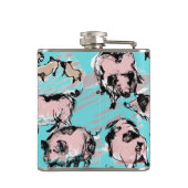 Chinesisches Schweinejahr Geburtstag Original Mono Flachmann (Rückseite)