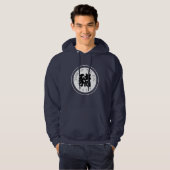 Chinesisches Schweinejahr Ideogramm Weiße Kreise M Hoodie (Vorne ganz)