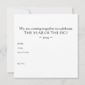 Chinesisches Schweinezeichen Einladung (Rückseite)